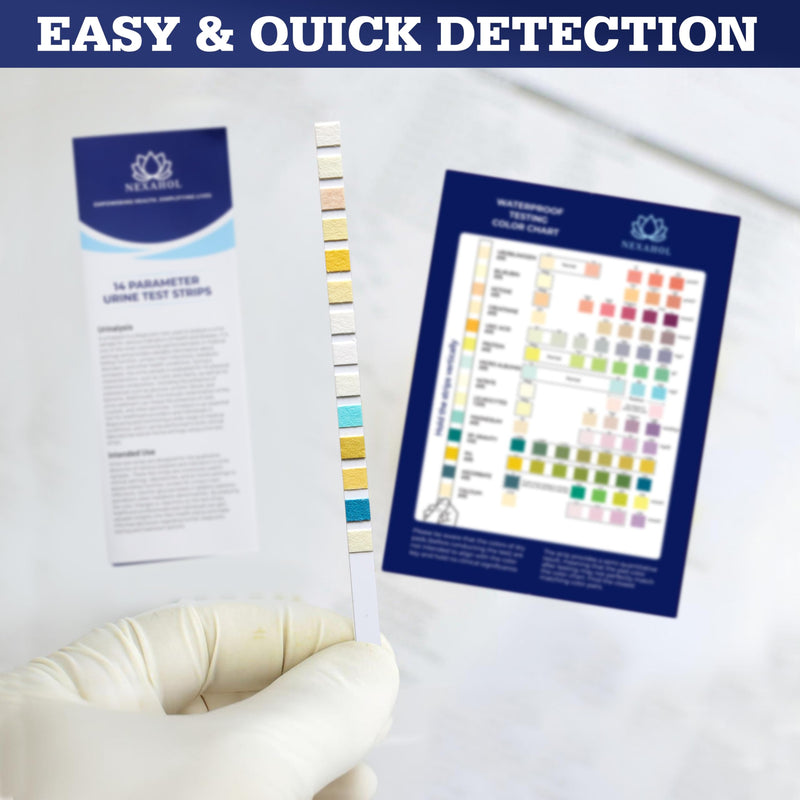 Urine Test Strips for Urinalysis Full Panel - 14 Panel Home Wellness Monitor Kit for Daily Health Awareness | at Home Checkup with Quick Results | Reliable and Convenient Urine Dipsticks - 10 Count