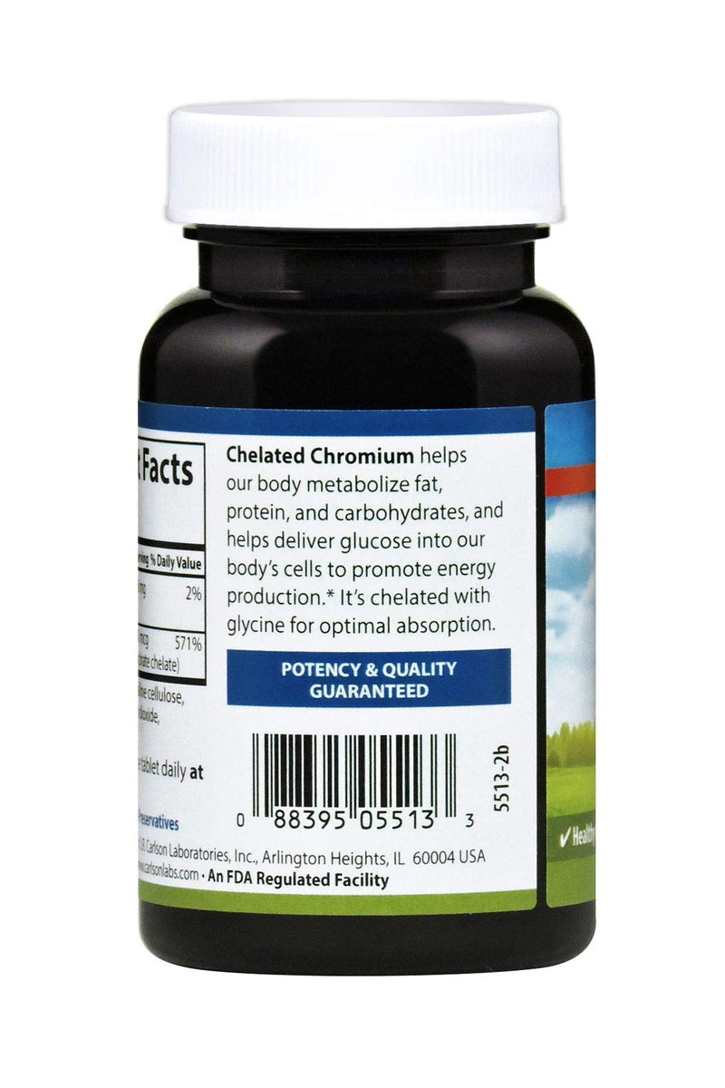 [Australia] - Carlson Chelated Chromium 200 mcg Superior Absorption - Healthy Metabolism Energy Production & Optimal Wellness - 300 Tablets Unflavored 300 Count (Pack of 1) 