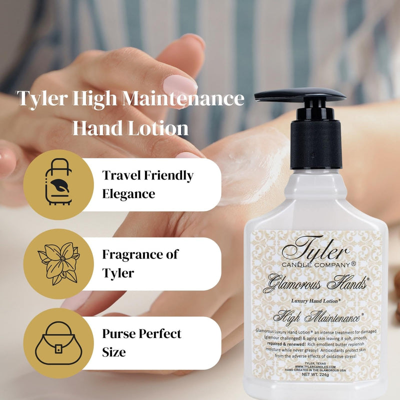 [Australia] - Worldwide Nutrition Bundle: Tyler High Maintenance Hand Lotion - Scented and Small Hand Cream For Dry Hands - 8 Oz Travel Size Luxury Hand Moisturizer and Multi-Purpose Key Chain 8 Fl Oz (Pack of 1) 