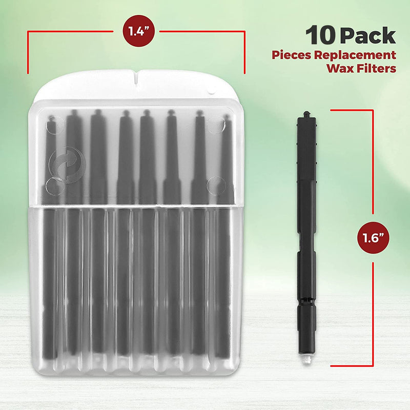 MEDca Ear Wax Guard Filters - 10 Pack/80 Pieces Replacement Wax Filters Prevent Cerumen Dust and Grease Build Up Compatible w/Phonak, Resound, Widex, Unitron and Jungle Care