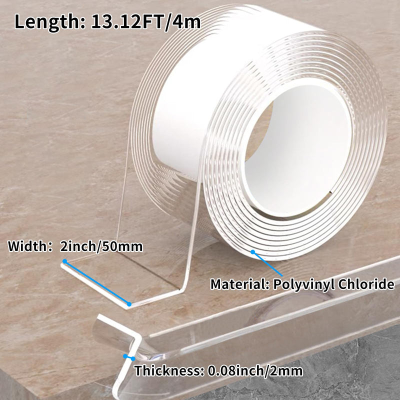 [Australia] - 13.12 FT Edge Corner Protector Baby Proofing,Soft Clear Furniture Table Corner Guard & Edge Safety Cabinet Door Bumper,Crib Bumpers,Wall Protector(Width 2 inÔºåThickness 0.08 in) 2in x 13.12FT 