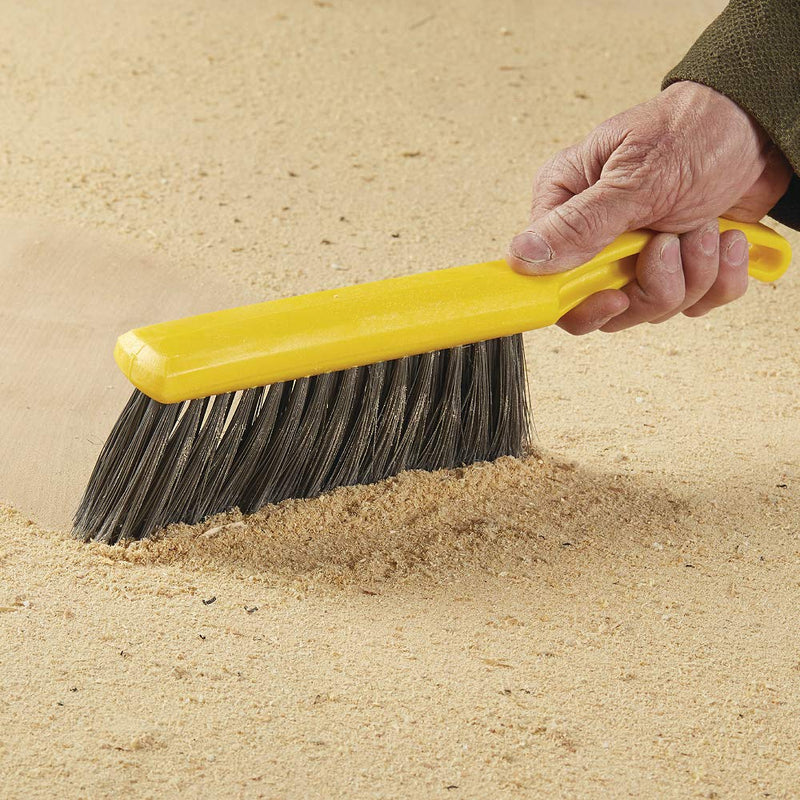 [Australia] - Rubbermaid Commercial 8 Inch Counter Brush, Flagged Polypropylene Fill for Smooth Surface Sweeping, Silver (FG634200SILV), 12.5", Yellow, Silver 