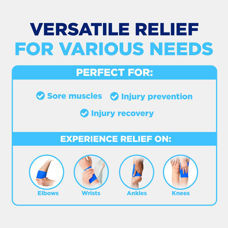 [Australia] - IceeNow - Ice Bandage Wrap Tape, Self Sticking Bandage Wrap, Instant Cold Compress Compression Tape Wrap, Athletic Muscle Tape, Athlete Tape for Pain and Swelling, No Refrigeration Needed, Blue 