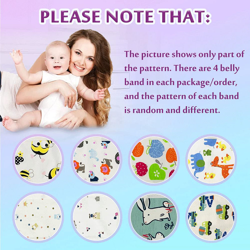 [Australia] - Mybow Umbilical Cord Cover for Newborn Baby Belly Button Band Tummy Wrap Infant Abdominal Binder Umbilical Hernia Belt Baby Colic Wrap Belly Protector Cloth Wrap 