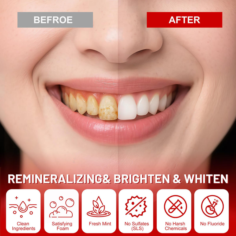 [Australia] - SP-6 Probiotics & Hydroxyapatite Toothpaste Tablets - Remineralizing Enamel Repair, Fluoride-Free Whitening, Mint Fresh Travel Tabs (62 Count) 