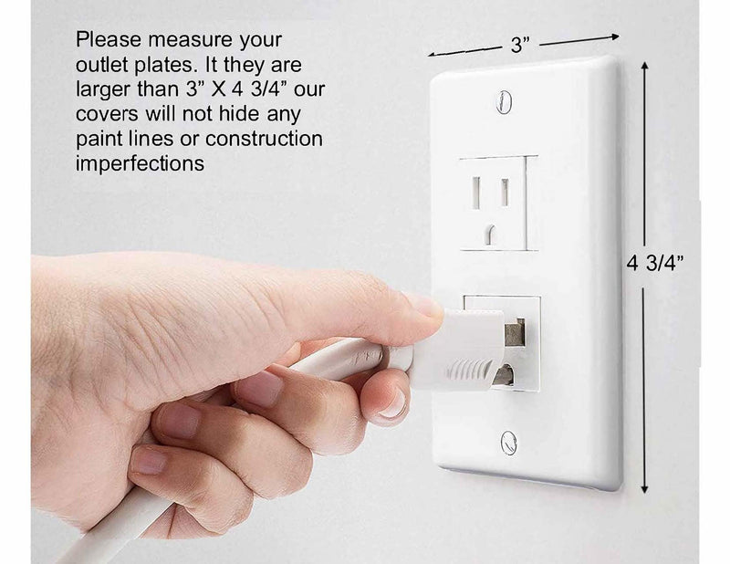 [Australia] - 6-Pack Safety Innovations Self-closing (2 Screw) Decora Outlet Covers- An Alternative To Wall Socket Plugs for Child Proofing Outlets (White) 