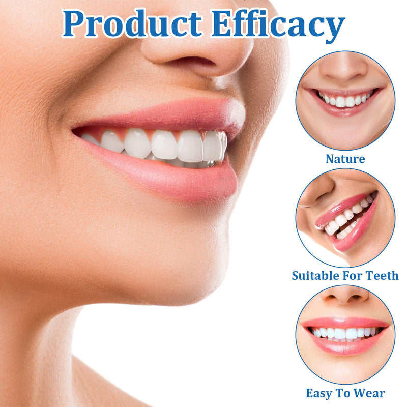[Australia] - 1 set of silicone reline denture set, dentures prosthesis complete, silicone reline denture set, denture silicone reline kit with denture toothbrush, safe material, natural and comfortable to wear 