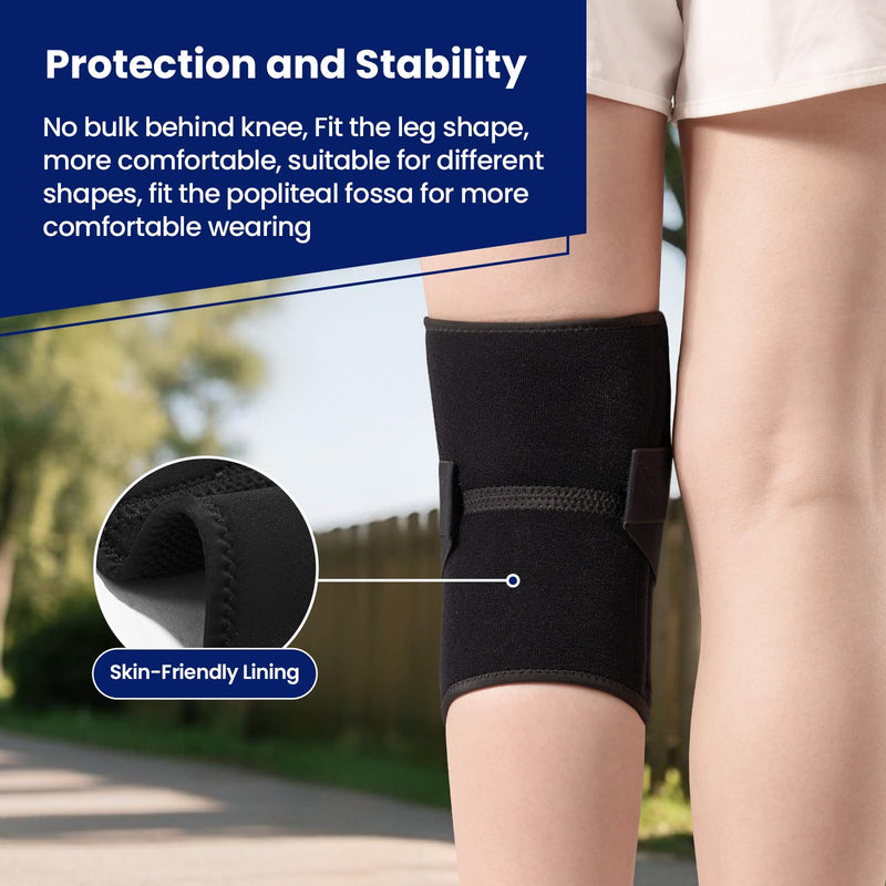 [Australia] - Knee Brace for Knee Pain, Meniscus Tear, Adjustable Knee Support with Side Spring Stabilizers for Meniscus Tear, Arthritis, Patella Stability, Knee Pain Relief, Women and Men Black Medium 