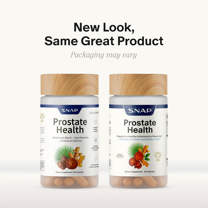Snap Supplements Prostate Health + Nitric Oxide Booster Bundle, 90 Caps Ea | Stinging Nettle, Saw Palmetto for Men, Prostate Support Supplement, Nitric Oxide Supplements for Men, L-Arginine L-Citrulline 180 Count (Pack of 1)