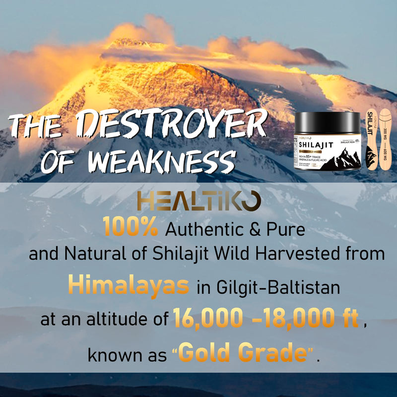 [Australia] - Shilajit Pure Himalayan Organic Shilajit Resin - 600mg Maximum Potency Gold Grade Shilajit Natural Authentic with 85+ Trace Minerals & Fulvic Acid for Energy & Immune Support, 50 Grams (1 Pack) 1.76 Ounce (Pack of 1) 