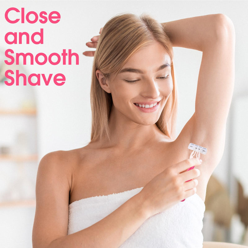[Australia] - 24 Pcs Sensitive Women's Disposable Razors Bulk 3 Blade Sensitive Skin Disposable Razors for Women Individually Packaged Travel Size Toiletries Ideal for Hotel Travel Donate Daily Use 24 
