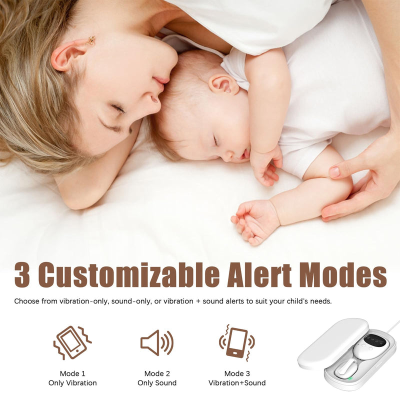 [Australia] - Wireless Bedwetting Alarm for Boys and Girls, USB Rechargeable, 3 Working Modes, Pee Alarm for Elderly AlzheimerÔºåWhite 