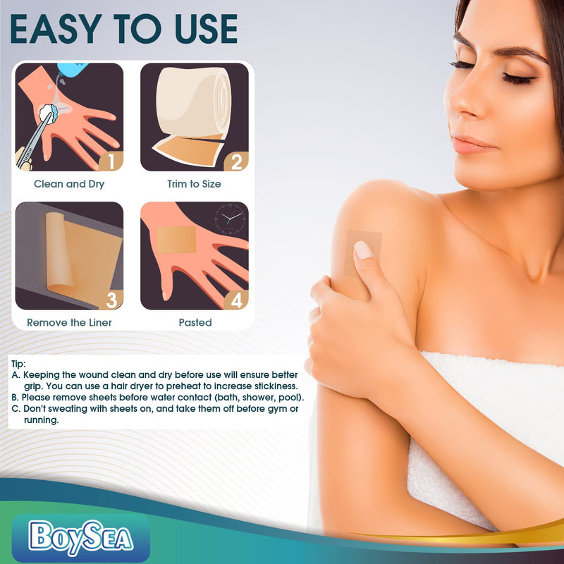 [Australia] - Professional Silicone Scar Sheets (1.6" x 150" Scar Roll-3.8M) - Scars Removal Treatment - Reusable Silicone Scar Tape Strips Type for Keloid, C-Section, Surgery, Burn, Acne et Natural 