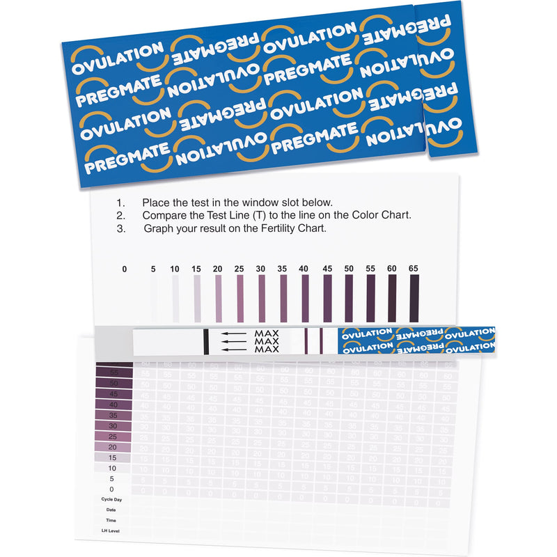 Pregmate 50 Ovulation Test Strips with Numerical LH Result Quantitative Predictor Kit (50 Count)