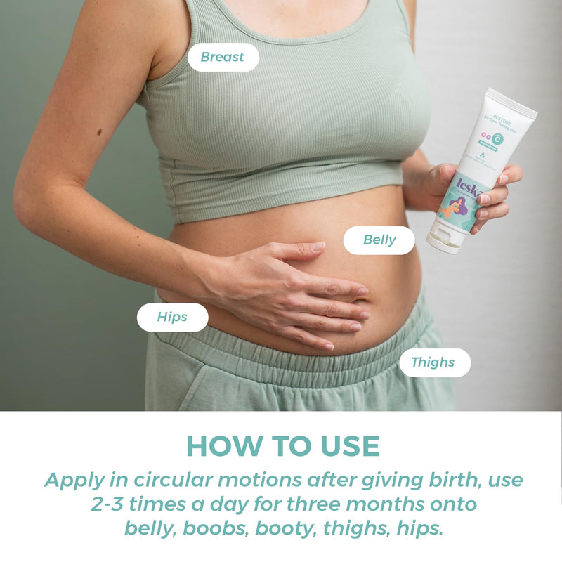 [Australia] - Leska Maternity Stage C Set 2-Pack Bundle | RESTORE All-Over Toning Gel l (Postpartum) | Part of a Complete 3-Stage Pregnancy Skincare System (Set of 2, 4oz each) Toning Gel (2-Pack) 