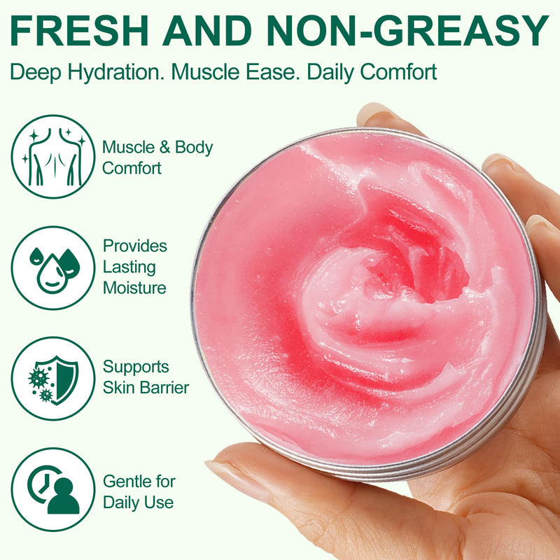 2 Pack Miracle Balm, Natural Botanical Cream for Legs, Arms, Back, Hands & Feet, Helps Relax Sore Muscles & Joints, Gentle Skin-Friendly Formula