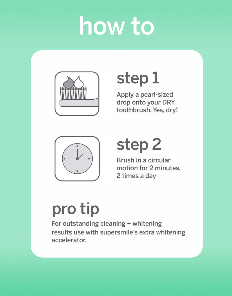 Supersmile Extra White Triple Mint Whitening Toothpaste – Professional Formula for Visibly Whiter Teeth – Whitens Up to 9 Shades, 7 oz