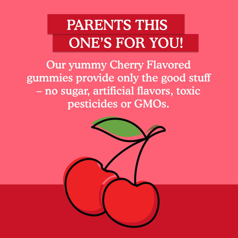 [Australia] - Garden of Life Kids Immune Support Gummies with Vitamin C, D as D3 & Zinc for 3-in-1 Daily Children’s Immunity – Organic, Non-GMO, Gluten-Free, Vegetarian, Sugar Free, Cherry Flavor, 30 Day Supply 60 Count (Pack of 1) 