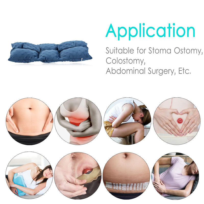 Ostomy Seatbelt Pillow, Ostomy Driving Protector, Stoma Shiled Ileostomy Urostomy Riding Guard, No Squeezing, Ostomate Must Have Supplies, Minky Dot Denim Blue