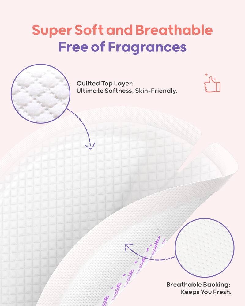 [Australia] - Nuliie Super Absorbent & Featherlight Disposable Nursing Pad, Stay Dry, Soft & Breathable Breast Pad for Leaking Milk, Leakproof, Individually Packaged Breastfeeding Essentials for Moms (100 Count) 100 Count 