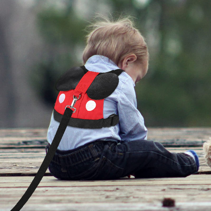 [Australia] - Accmor Toddler Leash Harness, Child Harness Baby Leash + Anti-Lost Wrist Link, Cute Kids Harness with Walking Assistant Strap Belt Tether for 1-5 Years Boys and Girls to Zoo or Mall Red/Boys,Orange Wrist Link 