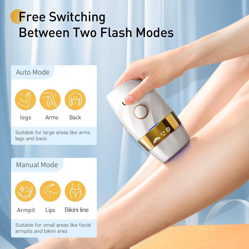 [Australia] - IPL Home Use Hair Removal Device，999,999 Flashes,Permanent Hair Removal for Men and Women, Painless Care Function, Long Lasting Hair Removal, Safe for Whole Body Use 
