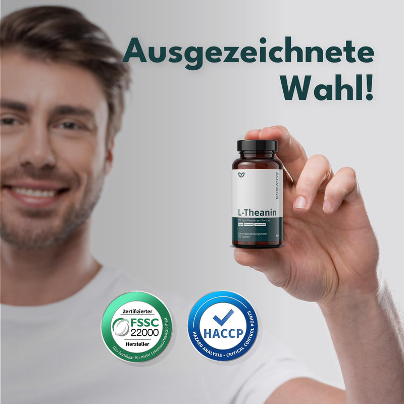 [Australia] - SOLVISAN L-Theanine capsules - IMPORTANT: Study dosage of 200 mg per day - 200 capsules - No additives 