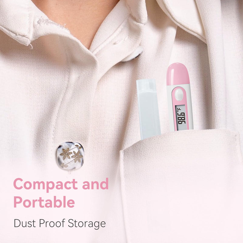 [Australia] - Clinical Digital Thermometer for Adults and Babies, Oral Armpit and Rectal Temperature Thermometer for Fever with Alarm, Flexible Tip DT008 