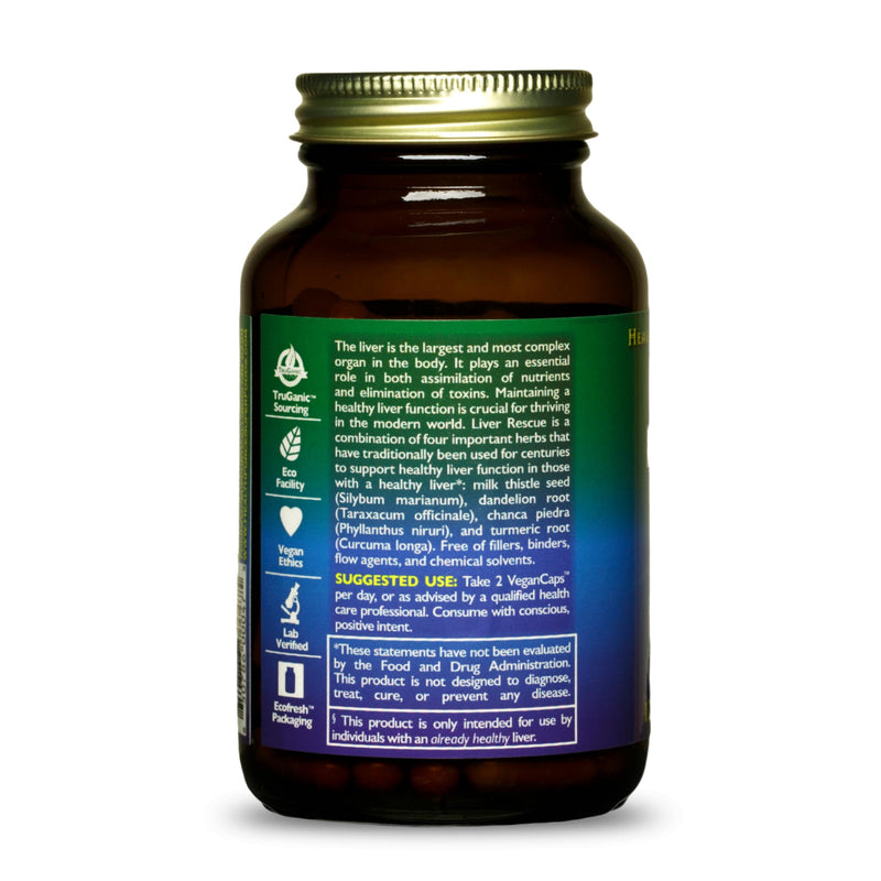 [Australia] - HealthForce SuperFoods Liver Rescue - Natural Liver Cleanse - Liver Health Formula with Milk Thistle & Dandelion Root - Gluten-Free & Vegan - 120 Capsules 120 Count (PACK of 1) 
