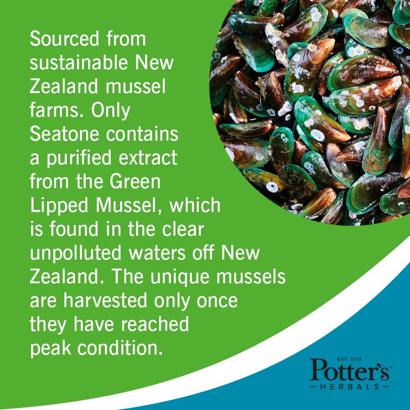 Potter's Herbals Seatone Super Strength Green Lipped Mussel Extract | Helps Maintain Joint Mobility | 90 Capsules