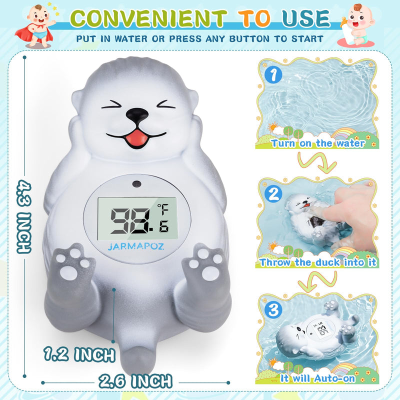 Baby Bath Thermometer, Newborn Bath and Room Temperature Thermometer Safety Floating Toy, Bathtub Thermometer for Infant at Fahrenheit and Celsius Degree