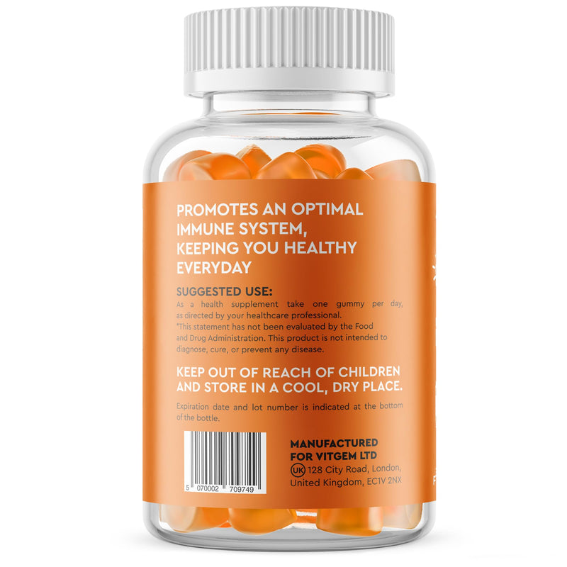 60 Gummies - Vitamin D3 4000 IU + K2 100 µg - Orange Flavored Gummy for Immune and Bone Health Support - High Strength Sunshine Vitamin D Supplement - Vegan, Gluten Free & Sugar Free 60 count (Pack of 1)