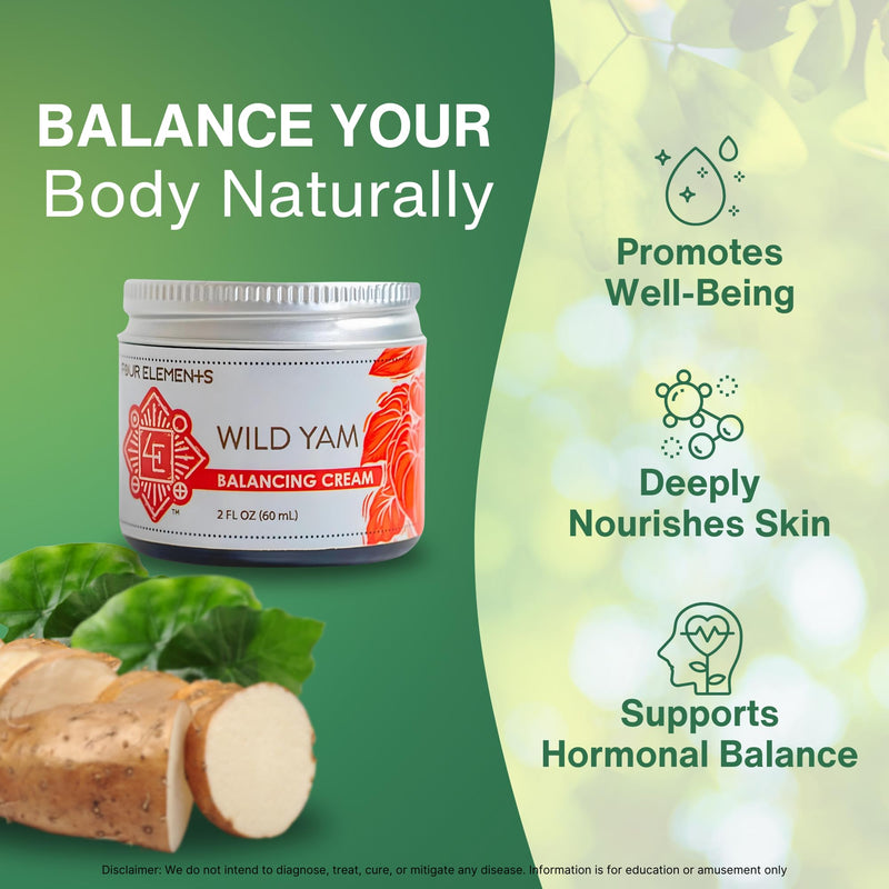 [Australia] - Wild Yam Balancing Cream, 2 OZ - 1st Place Winner at the 2023 International Herb Symposium for Creams and Salves! Proudly Farmed, Crafted and Packaged in WI, USA. 