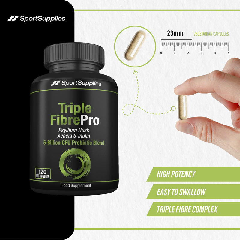 Daily Fibre & Probiotic Complex – Psyllium Husk, Inulin & Live Cultures for Gut Health, Bloat Support & Digestive Balance
