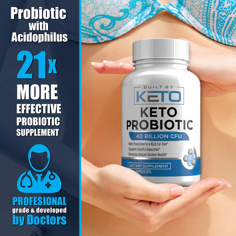 [Australia] - Keto Probiotics with Prebiotic - Digestive & Gut Health - Supports Occasional Constipation, Diarrhea, Gas & Bloating - Probiotics for Women & Men - Ketogenic Diet Probiotic - 60 Capsules 