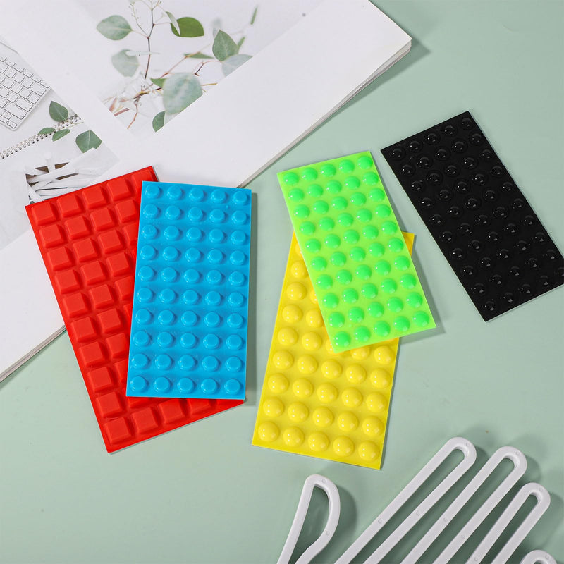 Tinoaly 250pcs Bump Dots for Visually Impaired, Assorted Sizes Adhesive Silicone Braille Stickers Low Vision Aids Tactile Dots for Blind & Elderly (Black, Red, Green, Yellow, Blue)