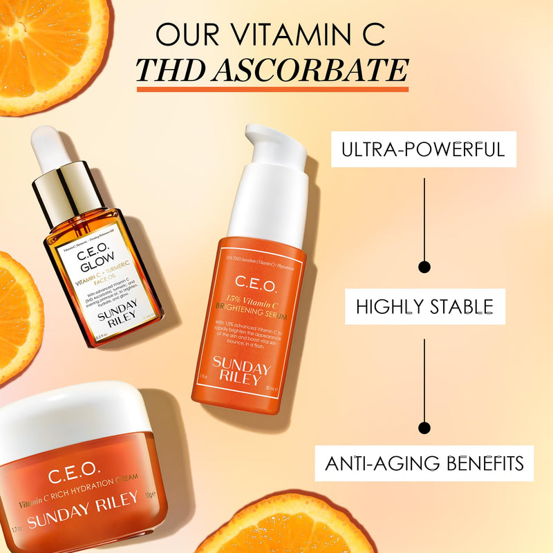 Sunday Riley C.E.O. Vitamin C Rich Hydration Cream Face Moisturizer 0.5 Fl Oz (Pack of 1)