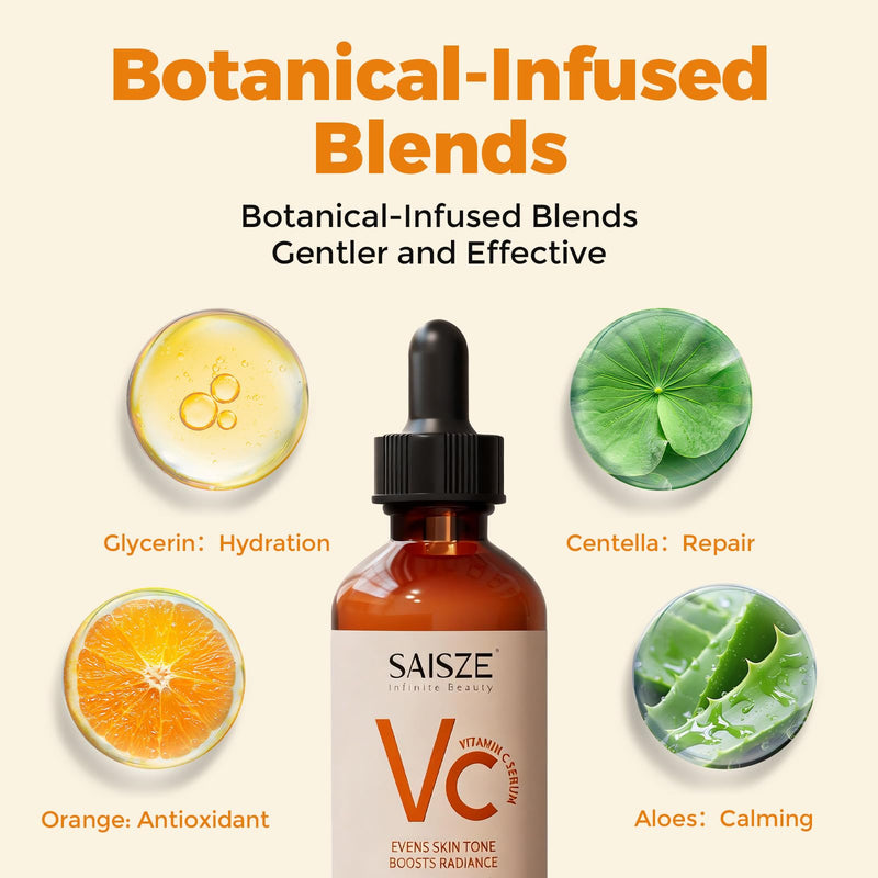 Vitamin C Serum for Face, Facial Serum for Dark Spot, Skin Care Gifts for Women, Birthday Gift for Her, Anti Aging with Vitamin C, Hyaluronic Acid, 60ml Vitamin C Serum