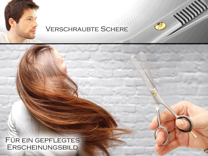 [Australia] - Professional hair scissors, hairdressing scissors, thinning scissors, modeling scissors, stainless steel, hair cutting scissors with sharp cutting edge for a perfect haircut (6 inches / 15.24 cm, thinning scissors) 6 inches / 15.24 cm 