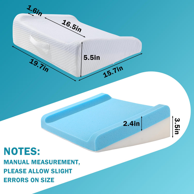 [Australia] - MABOZOO Shoulder Pain Relief Pillow, Memory Foam Shoulder Sleeper Pillow for Pain Relief Sleeping, Wedge Bolster Pillow for Side, Back and Stomach Sleepers 
