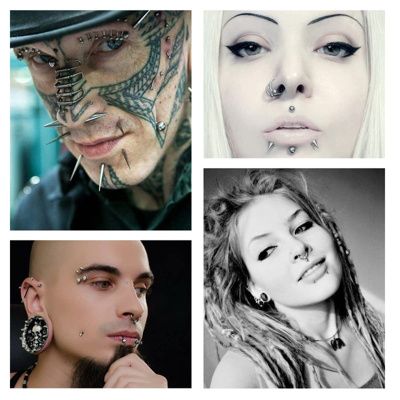 [Australia] - 100pcs Piercing Needles Mixed 12G 14G 16G 18G 20G Hollow Needles for All Piercings mix+100pcs 