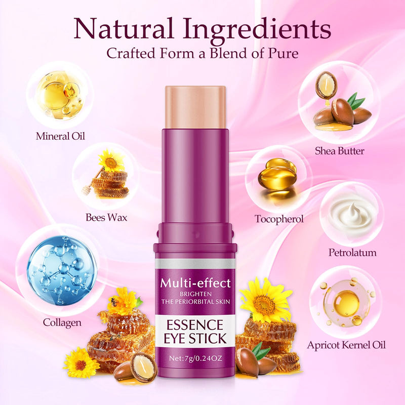 Multi Balm Stick, Moisturizer Stick for Eyes, Face, Neck, Collagen Moisturizer, Under Eye Balm Stick, Firming Hydrating, Shea Butter & Vitamin E for Makeup Base and Skin Care 0.24 Fl Oz