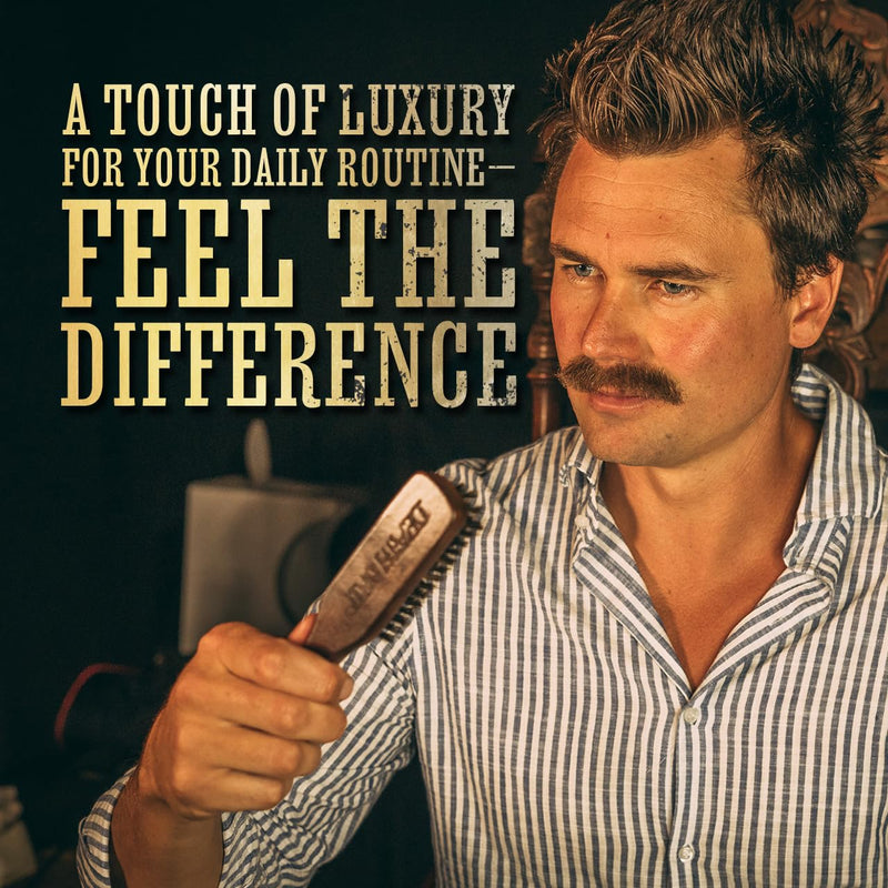 [Australia] - Wooden beard and mustache brush Wooden brush for beard and hair care 