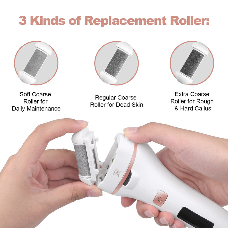 [Australia] - [3 pieces] Replacement rollers - Aottom professional replacement rollers for electric callus remover 3 types of roughness 3 pieces (pack of 1) 