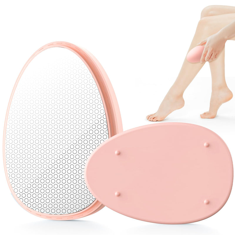 Crystal Hair Eraser for Women and Men, Reusable Crystal Hair Remover Magic Painless Exfoliation Hair Removal Tool, Magic Hair Eraser Device for Legs Back Arms Pink