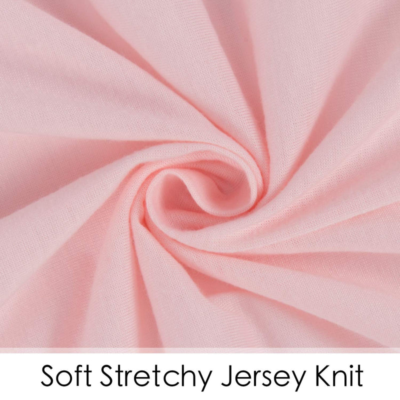 [Australia] - TILLYOU Changing Pad Cover Set in Soft Jersey Material - Fits 32"/34''x16" Contoured Pad for Babies,Peachy Pink & Lt Gray 2 Piece Assortment 2-pack Peachy Pink & Lt Gray 