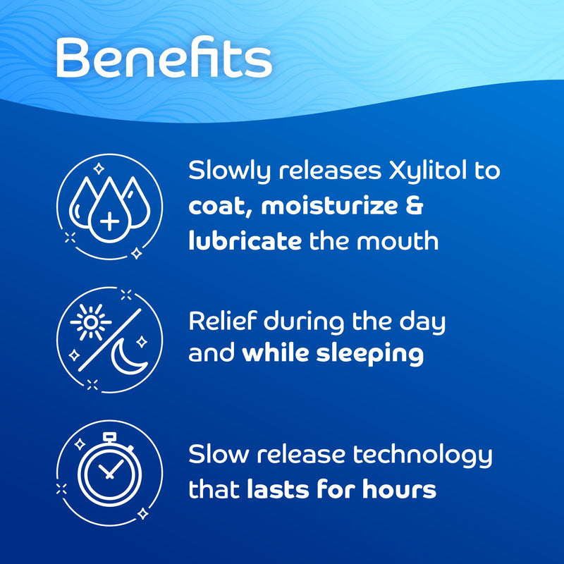 [Australia] - Oracoat XyliMelts for Dry Mouth Night Time or Day - Moisturizing Dry Mouth Adhering Discs, Sugar Free with Xylitol, 40 Count, Berry Smoothie Flavor, 8-Hour Relief 