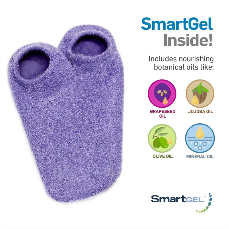 [Australia] - NatraCure Moisturizing Gel Booties and Gloves Set - (for Dry Skin, Dry Hands, feet, Cracked Heels, cuticles, Rough Skin, Dead Skin, use with Your Favorite lotions) - 155/175-LAV/RET - Color: Lavender Sock and Glove Set - Lav 
