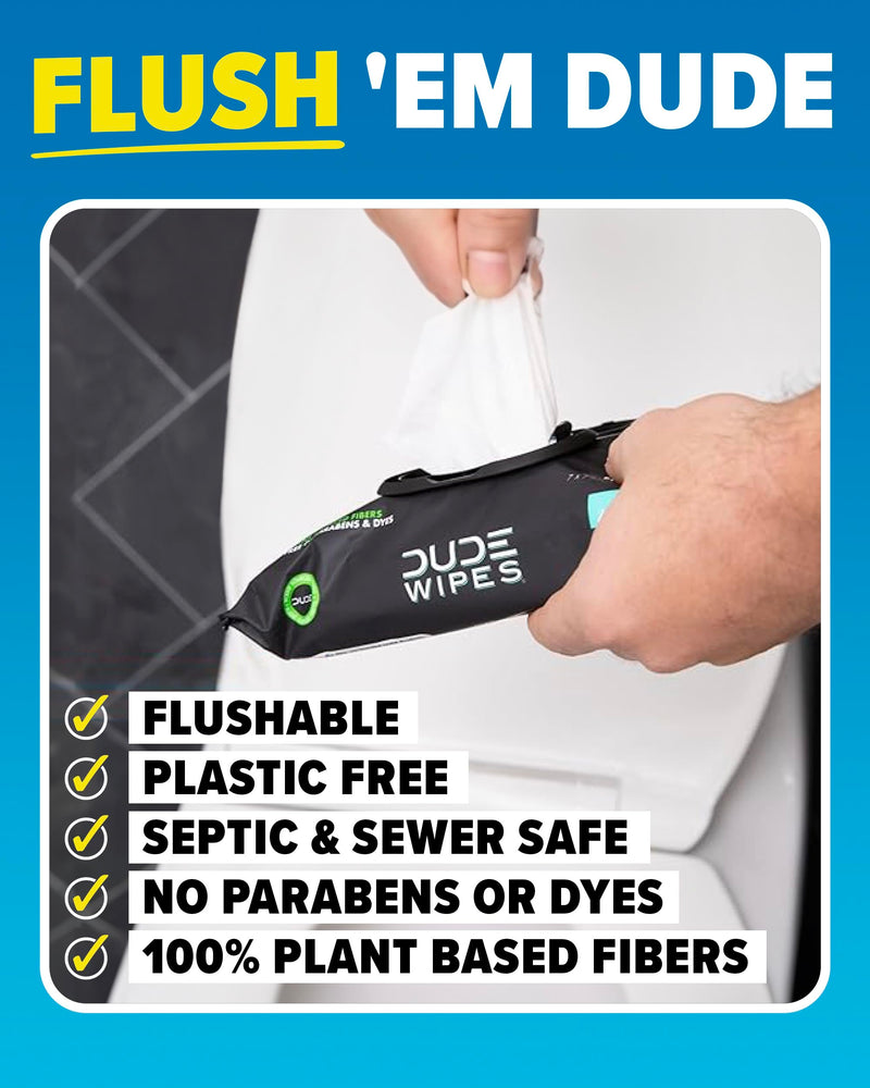 [Australia] - Dude Wipes & Zenwise #2 Bundle - 48 Flushable Wipes and 15 Digestive Enzymes with Probiotics and Prebiotics for Digestive & Gut Health 2 Count (Pack of 1) 