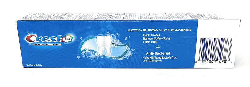 [Australia] - Crest Premium Plus Anti-Bacterial Toothpaste, Smooth Peppermint Flavor 7.0 oz (Pack of 3) 
